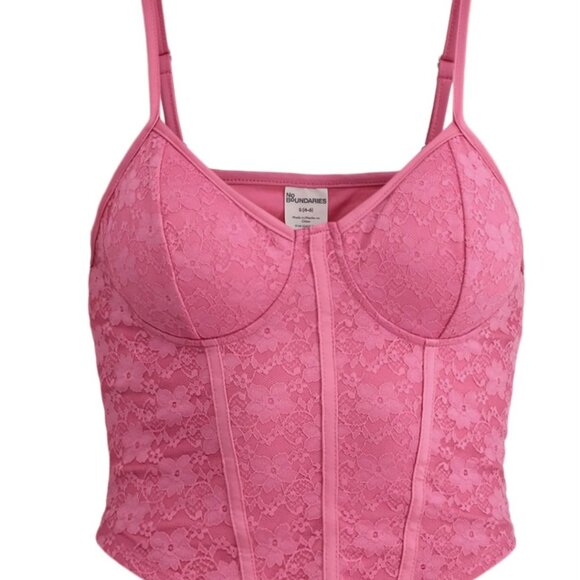No Boundaries Lace Bustier Top, Women's Size Large 12-14 - Picture 1 of 8
